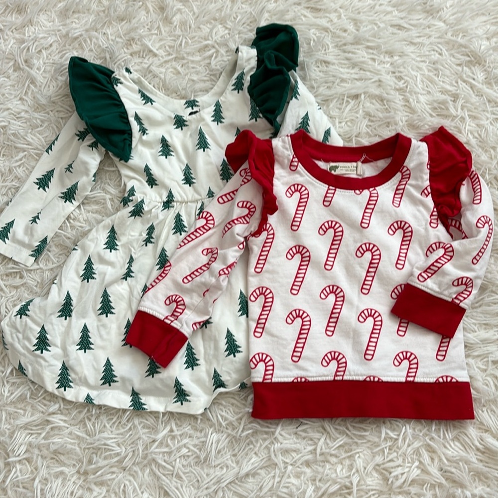 Monica and Andy holiday dress and sweater - size 2T
